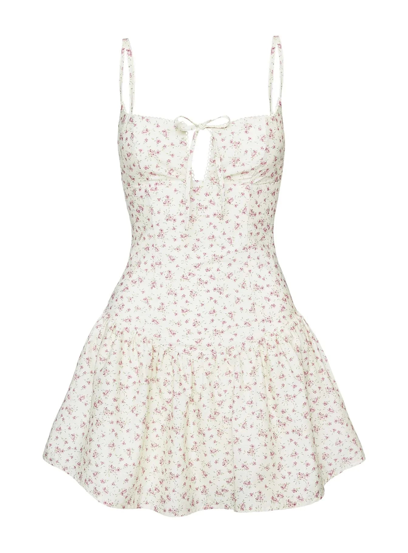 Joanie Drop Waist Mini Dress Floral Multi