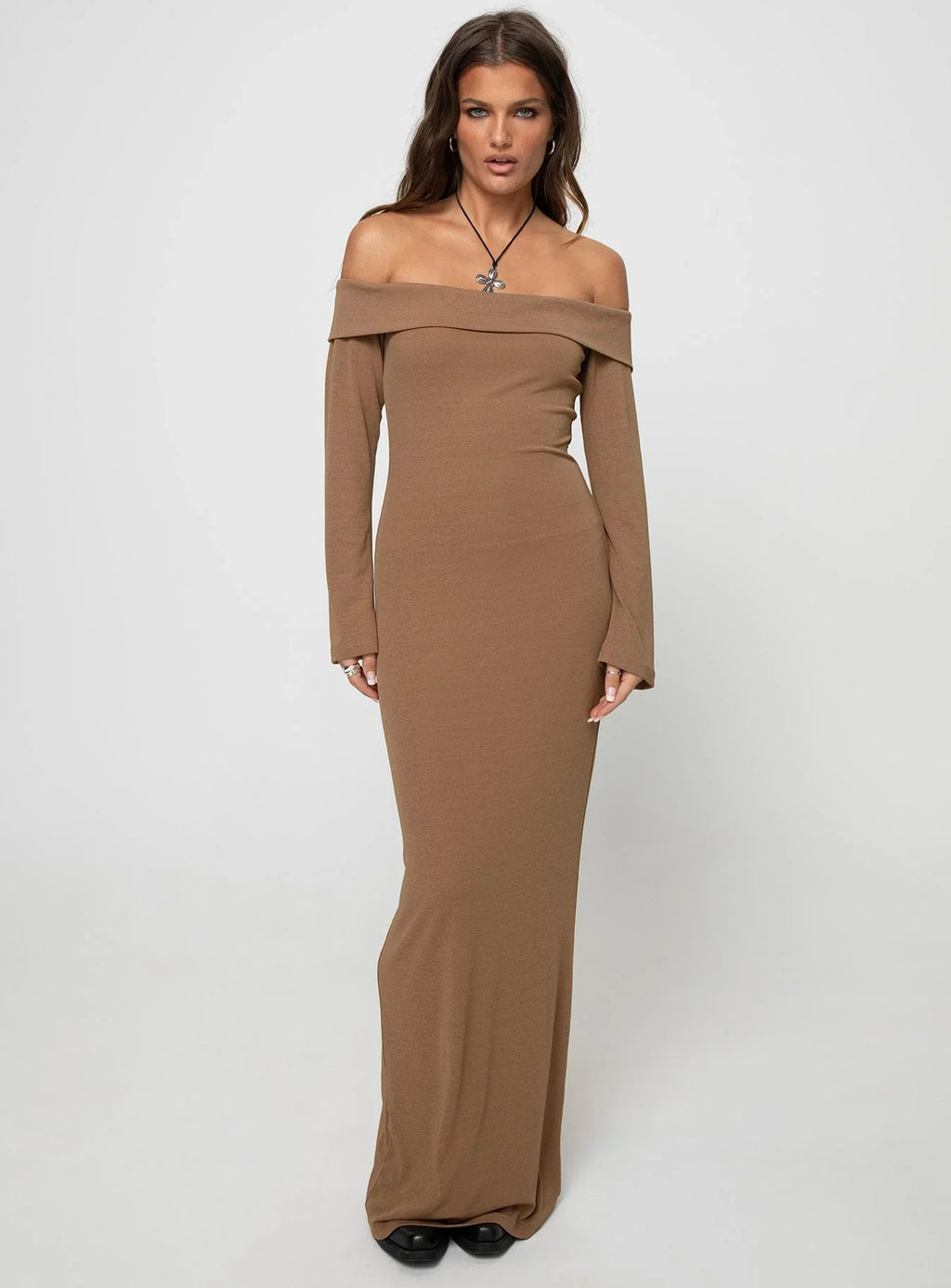 Maida Maxi Dress Light Brown