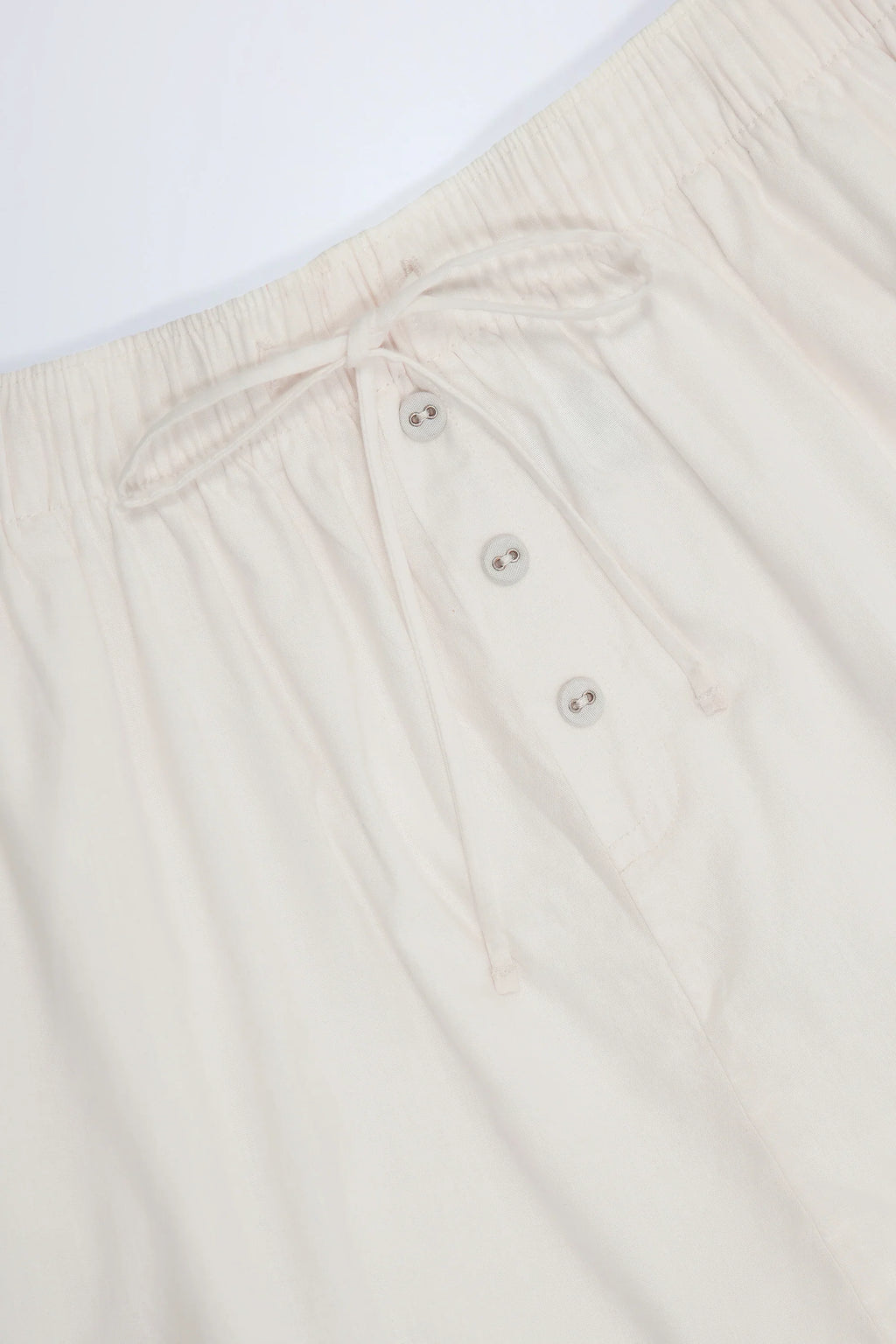 Tie-Front Cotton-Poplin Shorts in White