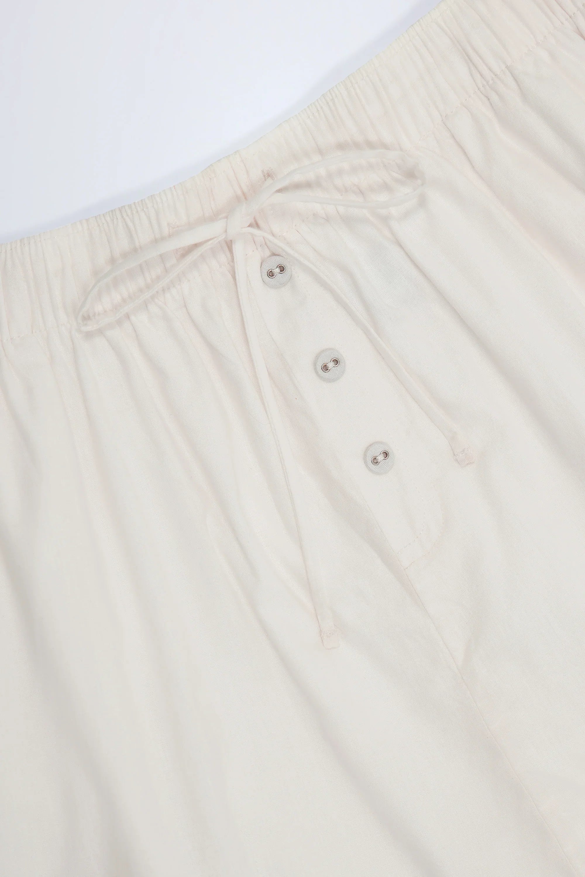 Tie-Front Cotton-Poplin Shorts in White