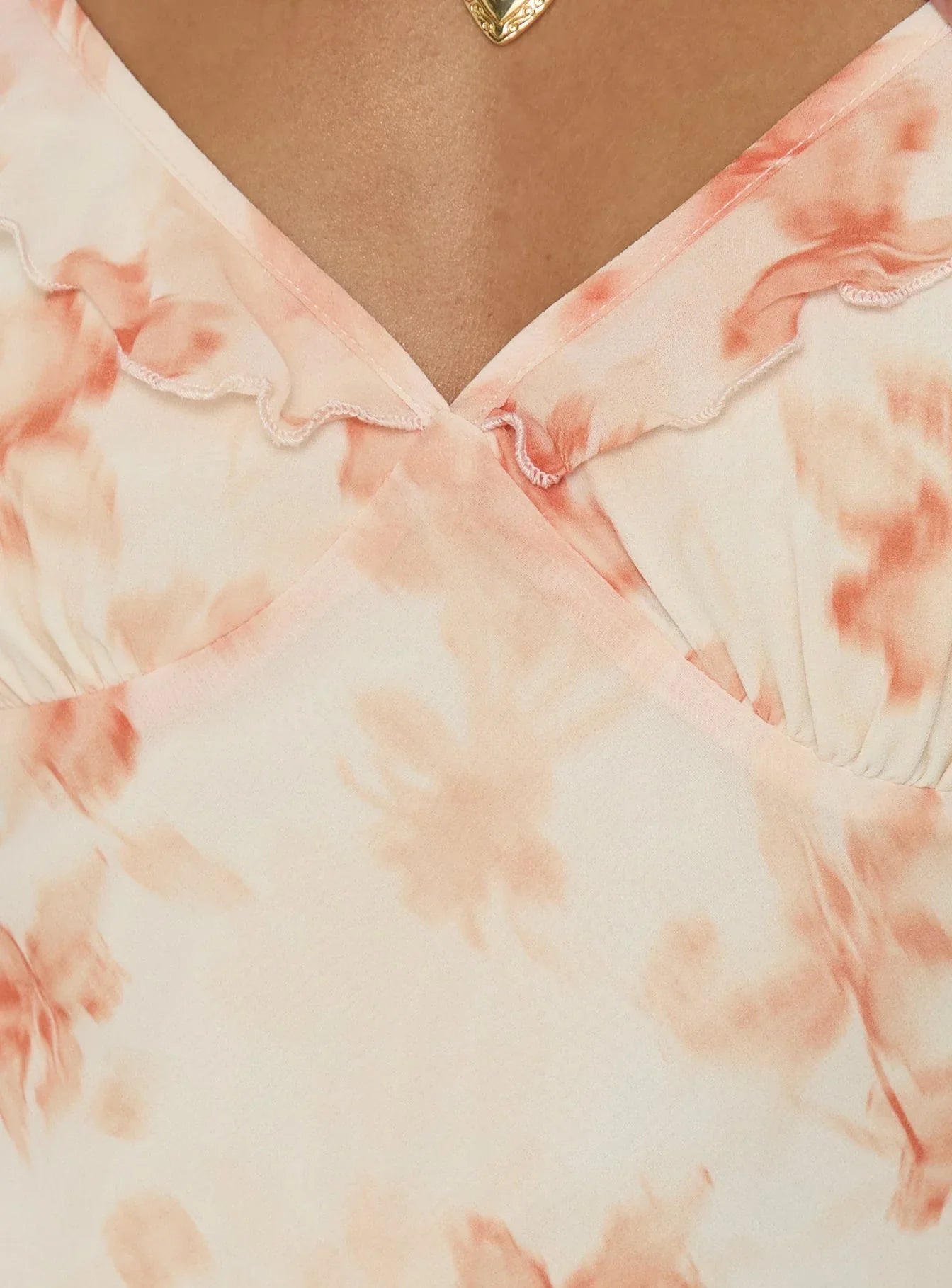 Aymi Frill Bust Detail Maxi Dress Multi Floral