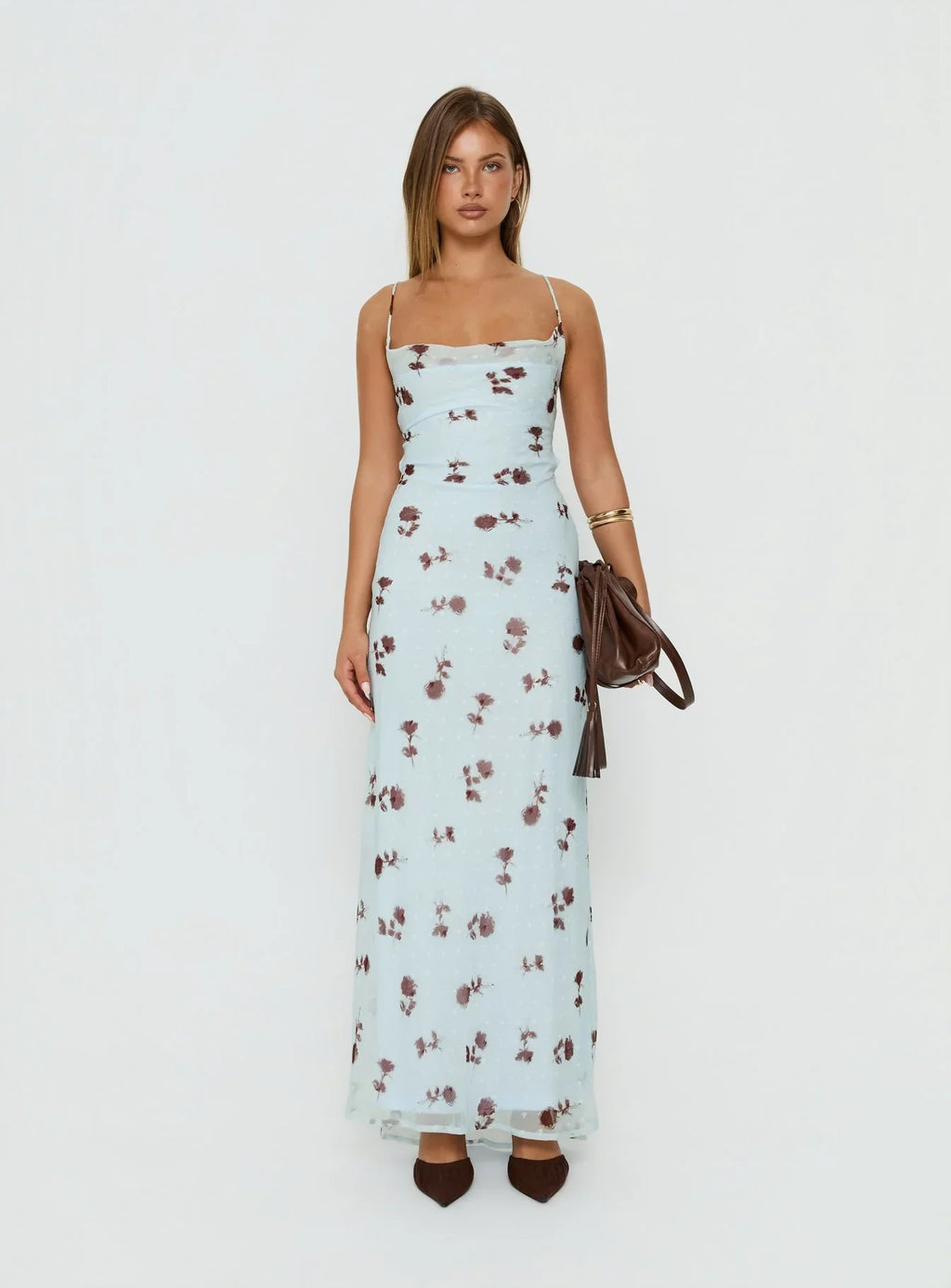 Celena Maxi Dress Blue Floral