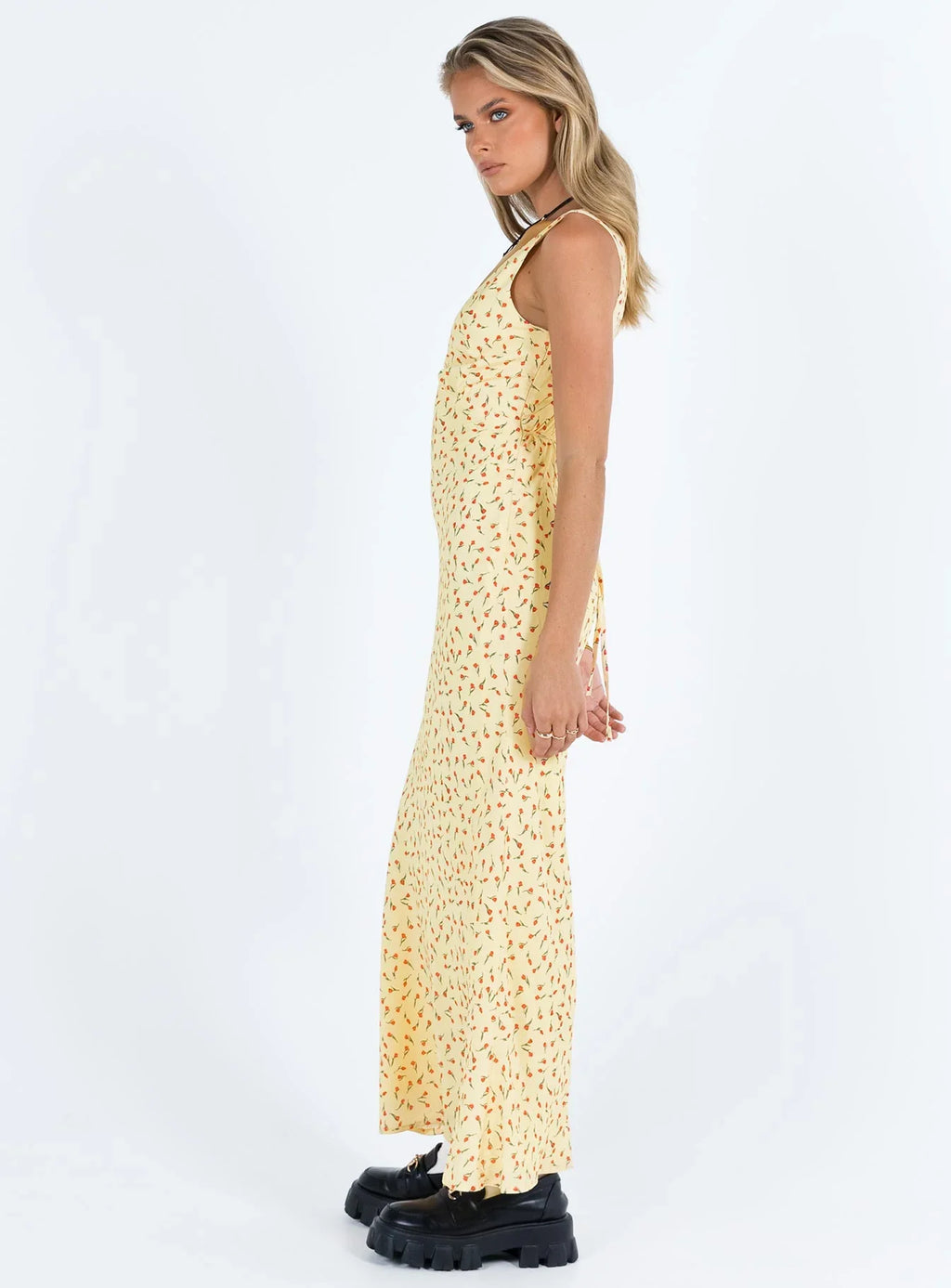 Nellie Maxi Dress Yellow / Red Floral