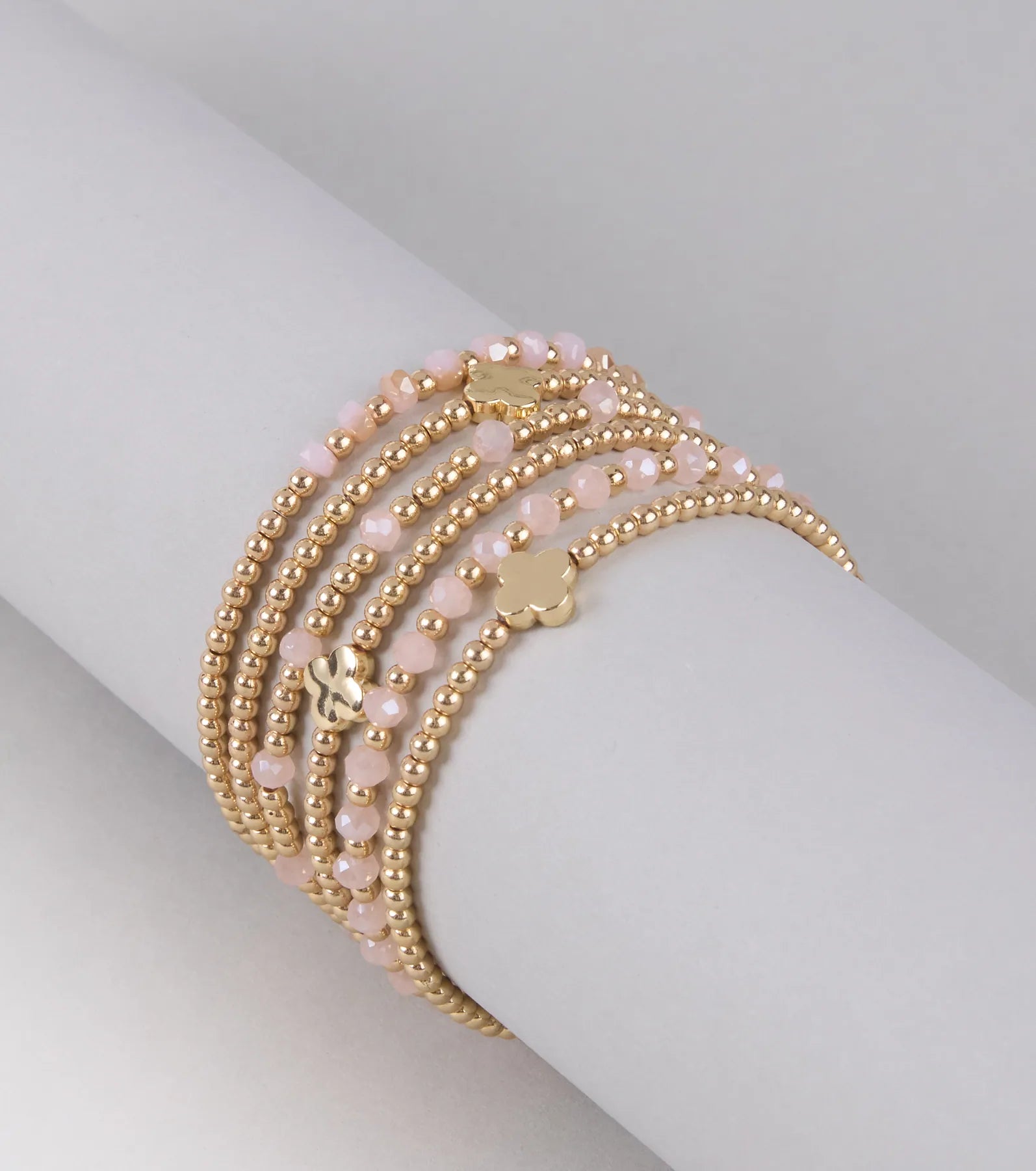 Lucky You Clover Beaded Bracelet Set