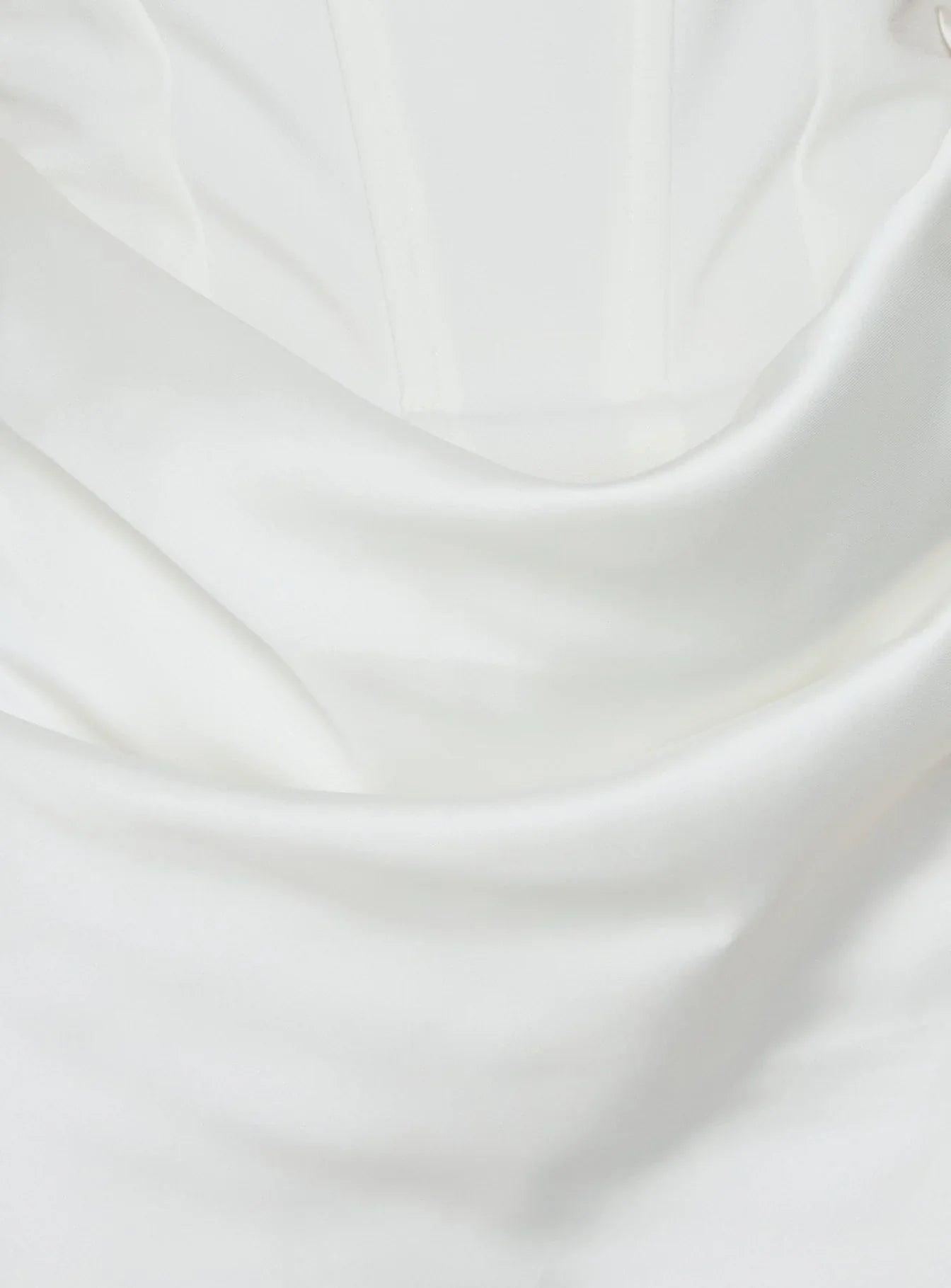 Ryana Corset Drape Maxi Dress White