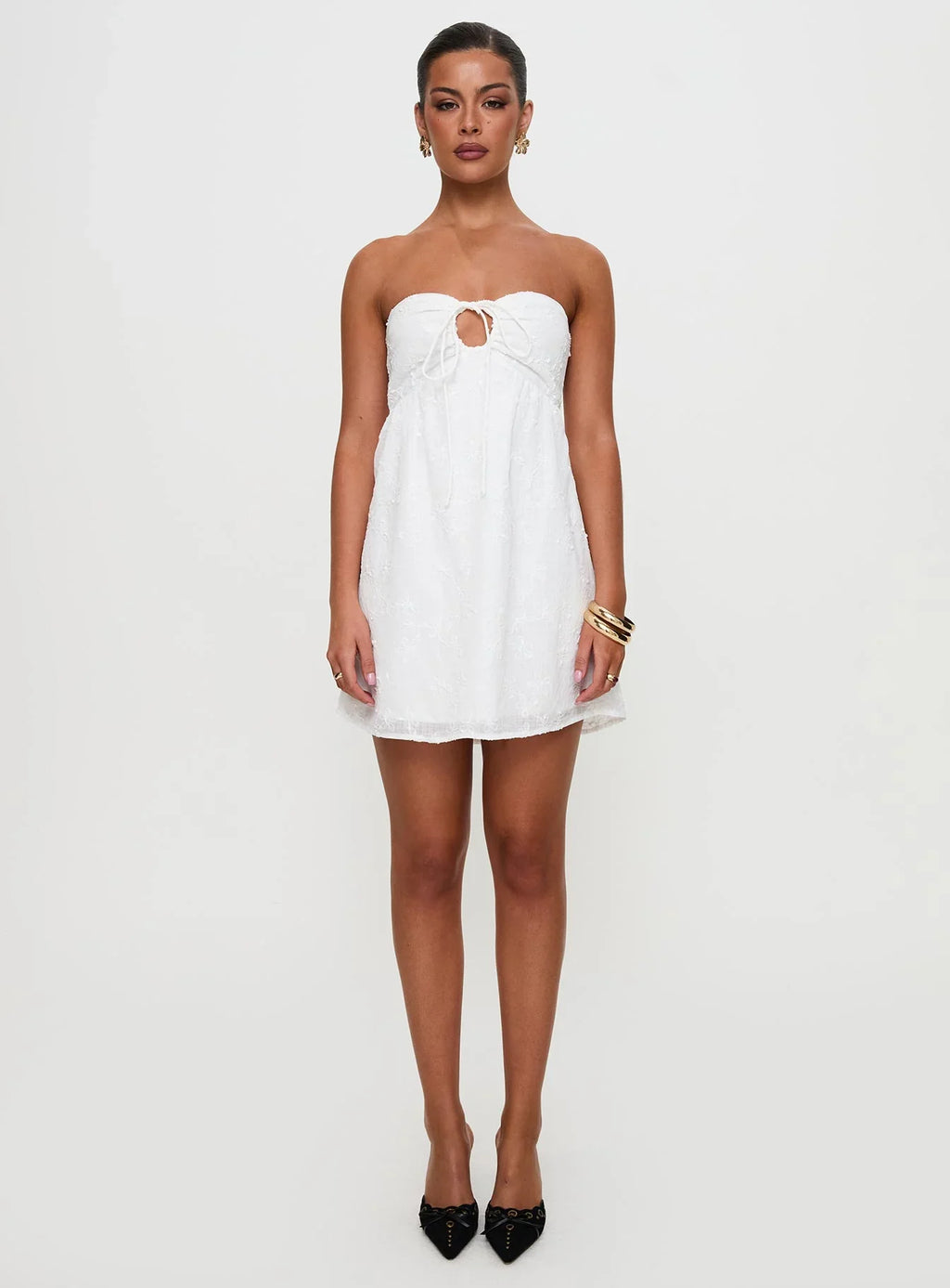 Rosenberg Strapless Mini Dress White