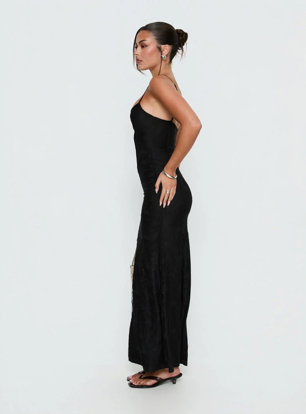 Amika Lace Maxi Dress Black