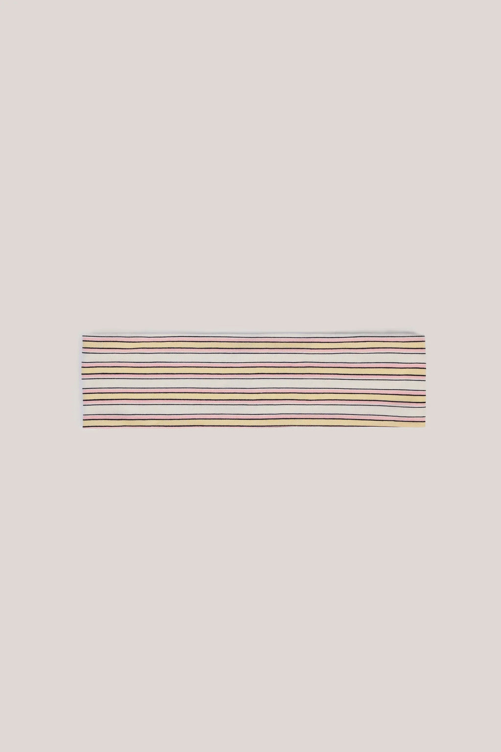 Modal Ribbed Headband in Pink & Yellow Stripe