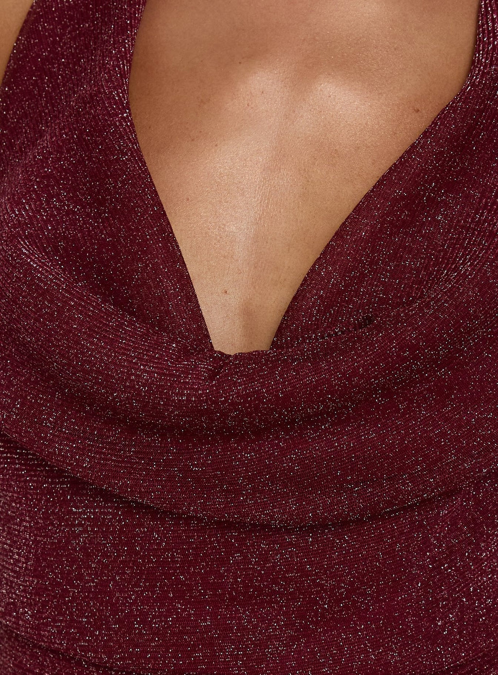 Wild Bunch Cowl Neck Backless Maxi Dress Burgundy