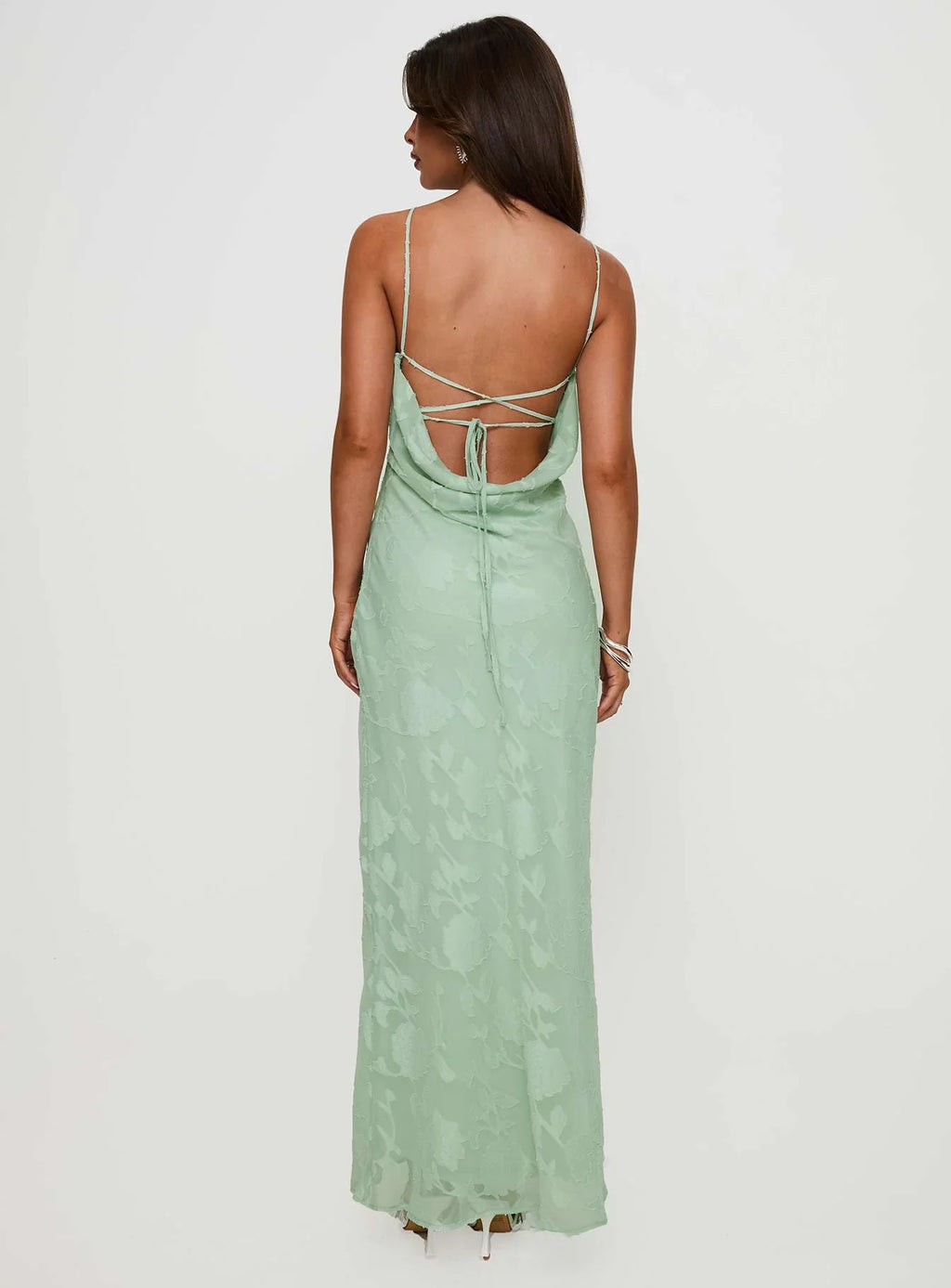 Zoelle Halter Maxi Dress Sage