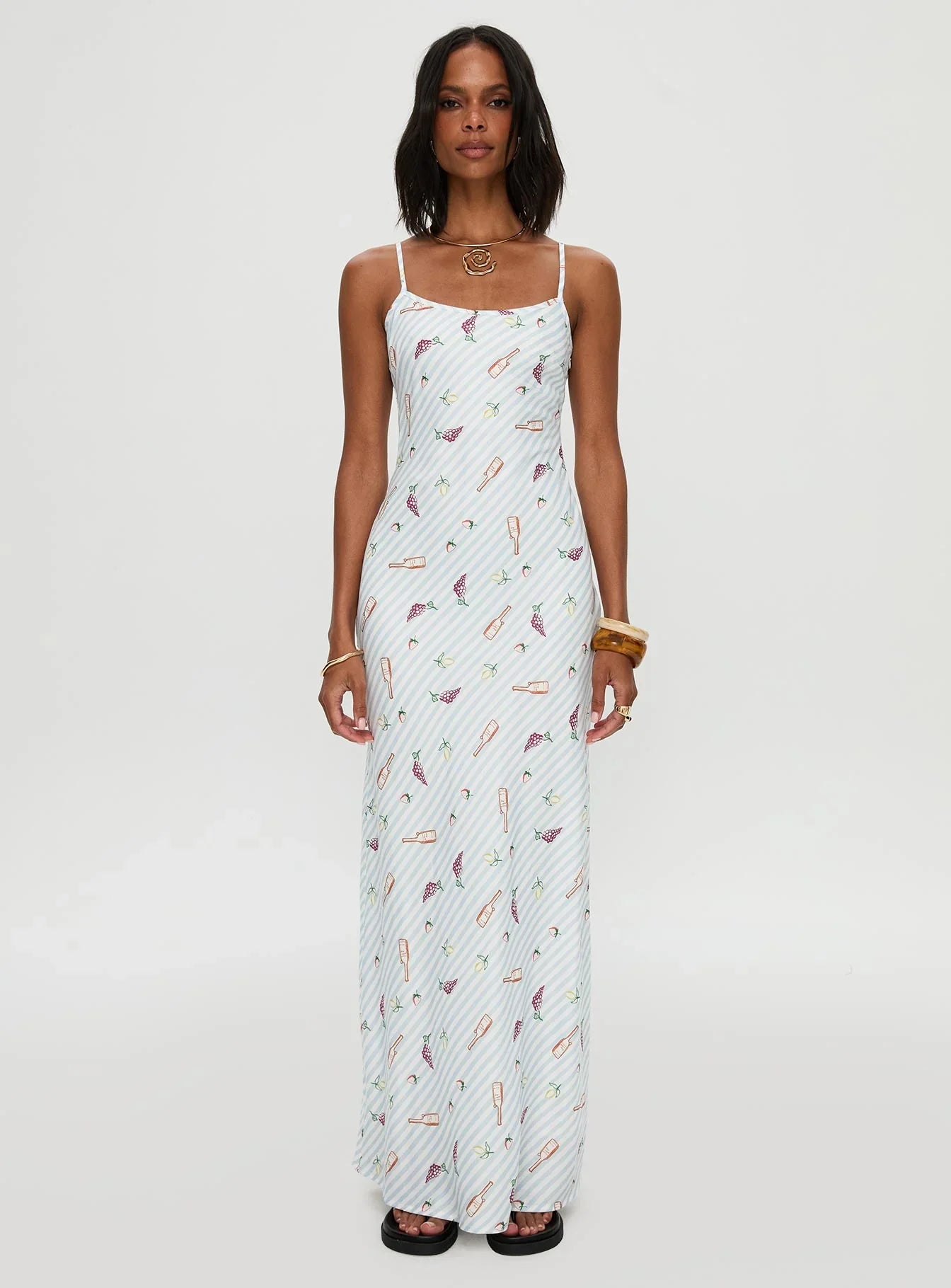 Charcuterie Maxi Dress Blue