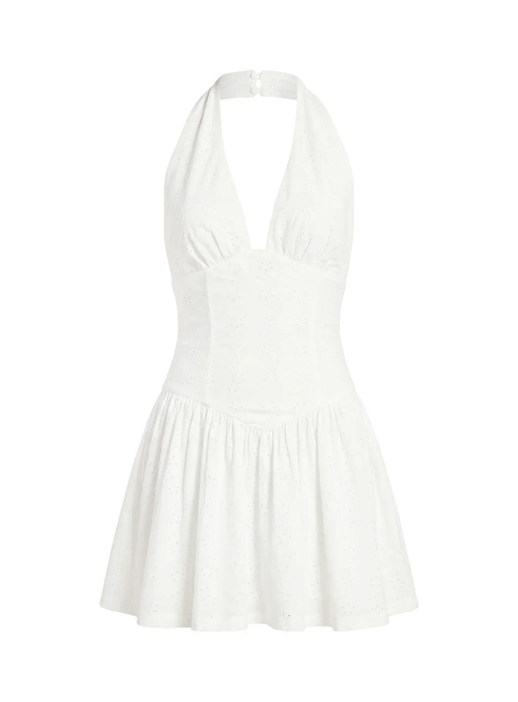 Imojen Halter Mini Dress White